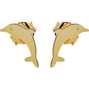 Boucles D'oreilles Plaqué Or Dauphin 5.5*11mm