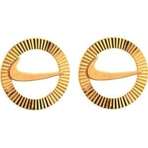 Boucles D'oreilles Or 750 Virgule Cercle Diamanté 13mn