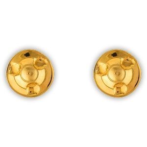 Boucles D'oreilles Plaqué Or Batée 9mm