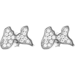 Boucles D'oreilles Argent 925 Carte Guadeloupe Zirconium 8.3*12.5mm