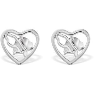 Boucles D'oreilles Argent 925 Coeur Carte Martinique 10mm
