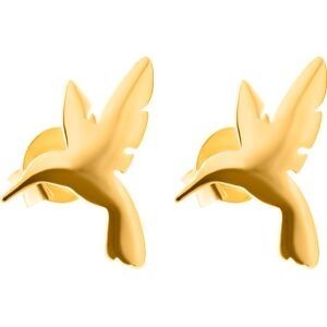 Boucles D'oreilles Plaqué Or Colibri 9*11.5mm