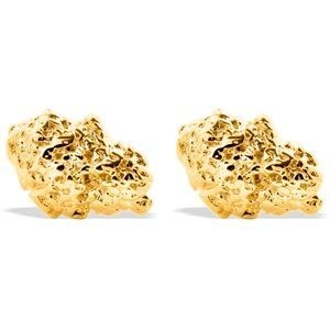 Boucles D'oreilles Plaqué Or Pépite 7*10mm