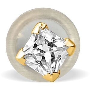 Boucles D'oreilles Or 375 Zirconium 3mm 4 Griffes Fermoir Or 375 Silicone