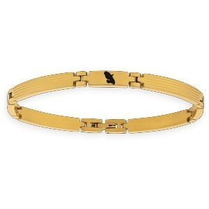 Bracelet Acier 6mm Bicolore Carte Martinique 21cm