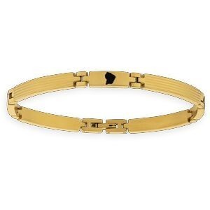 Bracelet Acier 6mm Bicolore Carte Guyane 21cm
