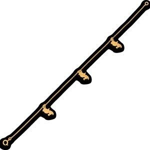 Bracelet Or 375 Cartes Martinique 6*10mm 18cm