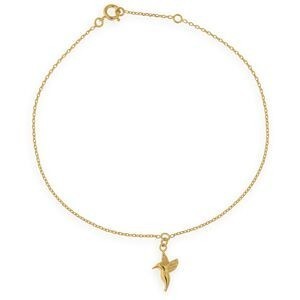 Chaîne Cheville Plaqué Or 1.3mm 25  à 27cm Colibri 9.5*12mm