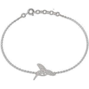 Bracelet Argent 925 18  à 20cm Colibri Origami 14*15mm