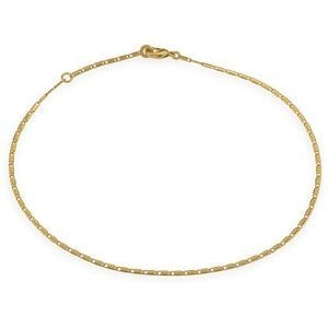 Chaîne Cheville Plaqué Or 25  à 28cm Maille Diamantée 1.6mm