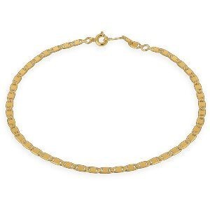 Chaîne Cheville Plaqué Or 23  à 25cm Maille Marine 3*4.5mm