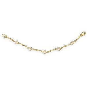 Bracelet Plaqué Or Perles Synthétiques 6mm 19cm