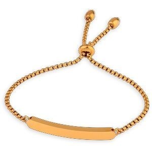 Bracelet Acier Jaune Fermeture Coulissante