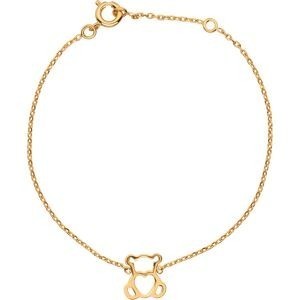 Bracelet Plaqué Or Ourson 9*10mm 16  à 18cm