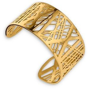 Jonc Manchette Acier Jaune Fantaisie 60mm