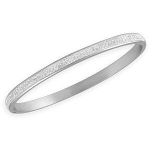 Jonc Acier Cristal 65mm Tube 5mm Avec Fermoir