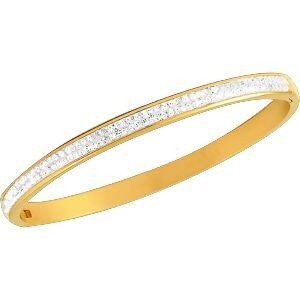 Jonc Acier Jaune Cristal 65mm Tube 5mm Avec Fermoir