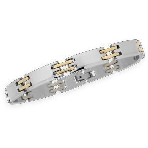 Bracelet Acier Bicolore 7.5mm 21cm