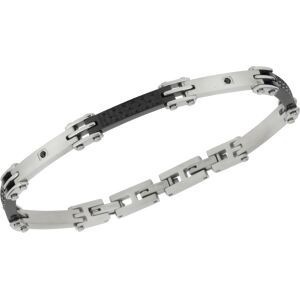 Bracelet Acier Bicolore Zirconium Teinté 6.5mm 18  à 20cm