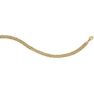 Bracelet Plaqué Or Maille Jaseron 4mm 18cm