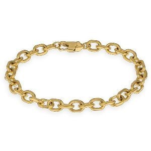 Bracelet Acier Jaune Maille Forçat 7.5mm 23cm