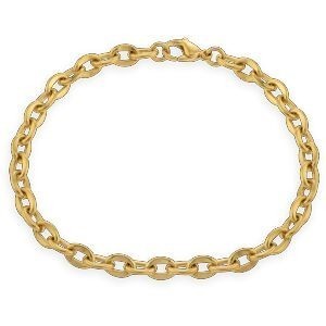 Bracelet Acier Jaune Maille Forçat 5mm 22cm