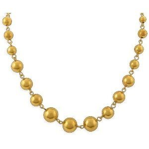 Collier Plaqué Or Chaîne Boules 6  à 12mm 45cm