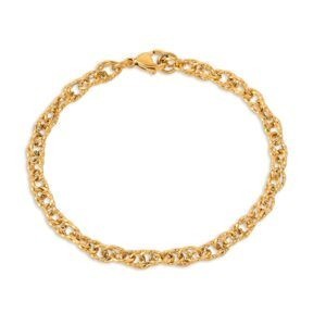 Bracelet Acier Jaune Maille Fantaisie 5mm 19cm