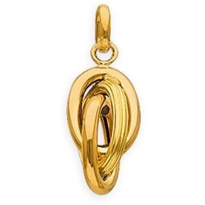 Pendentif Or 375 Nœud Forçat Antillais 8*22mm Avec Bélière