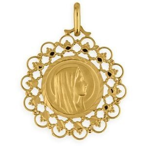 Médaille Plaqué Or Vierge 30*38mm Avec Bélière