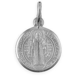 Médaille Saint Benoit Argent 925 15*17mm Avec bélière
