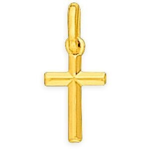 Croix Or 750 6*14mm Avec Bélière