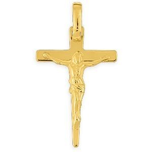 Croix Christ Or 750 12.95*23mm Avec Bélière
