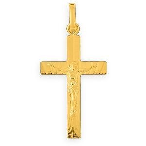 Croix Christ Or 750 14.15*29mm Avec Bélière