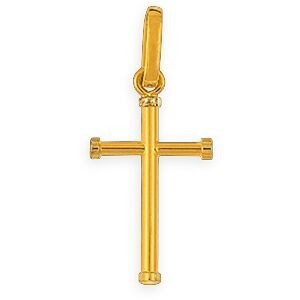 Croix Or 750 Bicolore 10.25*22.5mm Avec Bélière
