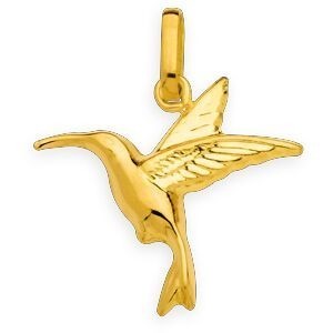 Pendentif Or 750 Colibri 18*20mm Avec Bélière
