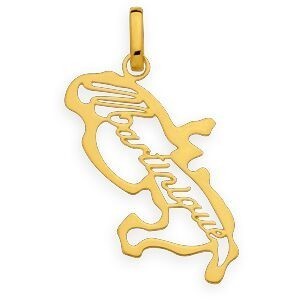 Pendentif Or 375 Carte Martinique 13*25mm Avec Bélière