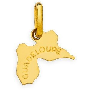 Pendentif Or 375 Carte Guadeloupe 9*10mm Avec Bélière