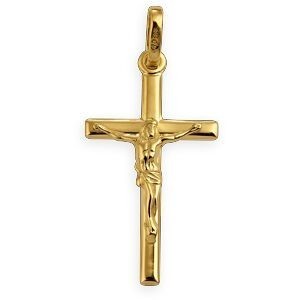 Croix Christ Or 375 12*25mm Avec Bélière