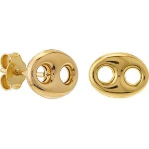 Boucles D'oreilles Or 750 Grain De Café 7.5*10mm