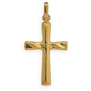 Croix Or 375 Fantaisie 15*29mm Avec Bélière