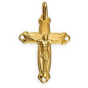 Croix Christ Or 375 15*23mm Avec Bélière