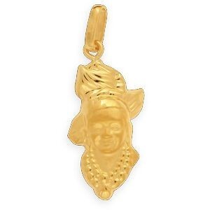 Pendentif Or 375 Tête Antillaise Sablée 12*25mm Avec Bélière