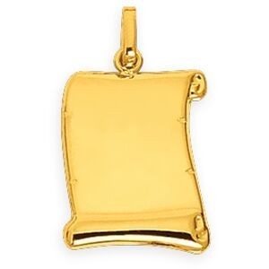 Pendentif Or 375 Parchemin 14*22mm Avec Bélière