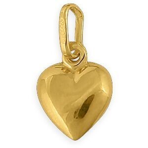 Pendentif Or 375 Cœur 7*18mm Avec Bélière