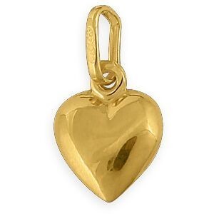 Pendentif Or 375  Cœur 9*19mm Avec Bélière