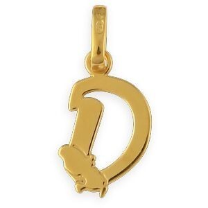 Pendentif Or 375 Initiale D Carte Martinique 8*18mm Avec Bélière