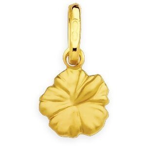 Pendentif Or 375 Hibiscus 6*12mm Avec Bélière