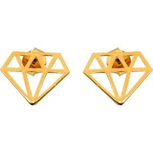 Boucles D'oreilles Plaqué Or Forme Diamant 10*13mm