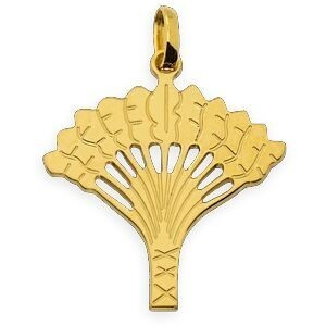 Pendentif Or 375 Arbre du Voyageur 20*27mm Avec Bélière
